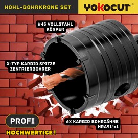 Drill Bit 68 mm, SDS Plus Core Drill - Hammer Impact Resistant - 4 Cutting Centring Drill - Can Drill for Socket Drill in Stone Concrete Drywall Masonry Brick Plasterboard Hole Drill for Professionals