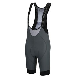 Airtracks Pro Team Line Men's Cycling Shorts with Straps - Bib Shorts - BIB Cycling Shorts - Cycling Shorts - 3D Coolmax Gel Performance Padded - Breathable - Reflectors, gray