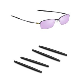 Handwith 2 Pairs Soft Silicone Sunglass Ear Socks for Oakley Transistor/Lizard/Jackknife 2.0, Anti-Slip Comfort Fit Glasses Arm Grips Spare Parts Replacement Kit Black