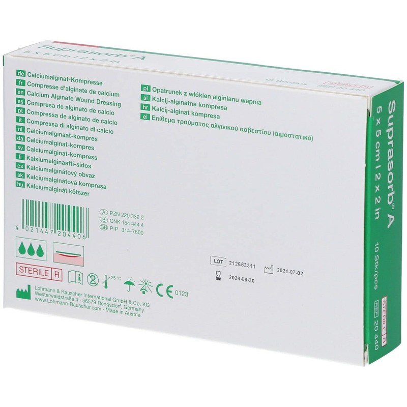 SUPRASORB A GARZA 5 x 5 10 Stück