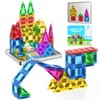 ACELIFE Magnetic Building Blocks Travel Set, 58 Pieces Mini Magnetic