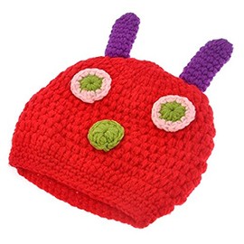 Crocheted Baby Boy Caterpillar Outfit Newborn Photography Props Handmade Knitted Photo Prop Infant Accessories