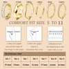 Finrezio 6PCS 14K Gold Plated Stacking Ring Set for Women