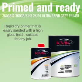 KMK HS 2K Ultra Rapid Primer Light Grey & Normal Hardner