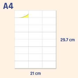 TownStix TownStix 24 Stück/Blatt, 25 Blatt - Etiketten Selbstklebend, Klebeetiketten zum Bedrucken, Adressetiketten Adressaufkleber A4 (70 x 36mm)
