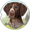 E&S Pets German Shorthaired Pointer Coaster, 3" x 3"