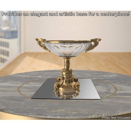 Marketing Holders Acrylic Mirror Sheet 11" x 11" Reflective Frameless Lucite Tile Lightweight Portable Display with Rounded Corners for Makeup Application and Hair Styling