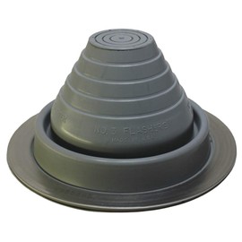Flashers #3 Grey EPDM Round Flexible Roof Jack Metal Roofing Pipe Flashing (Pipe OD 1/4" to 5") - 100% Made in The USA