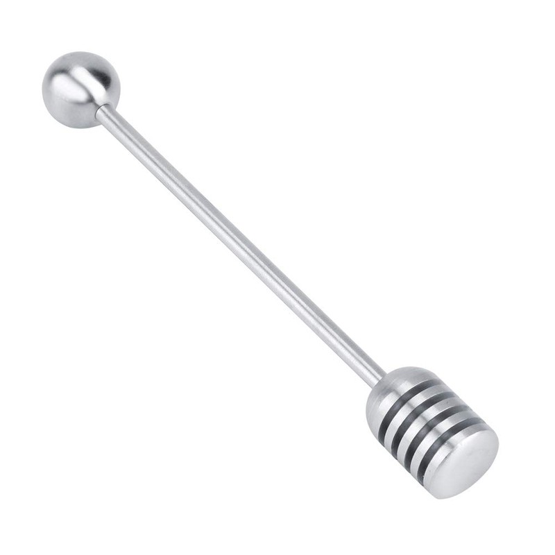 Metal Hoeny Dipper, Stainless Steel Drizzle Spoon, Solid Honey Stick,