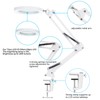 KIRKAS 10X LED Magnifying Lamp with Clamp Real Glass Lens,