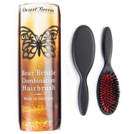 Premium Made in Germany Hair Brush, Wild Boar Bristle and Rounded Nylon Pin Combination, for Medium to Thick Hair, Small, Child Size, Made in Germany