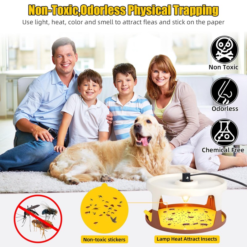 4 Pack 2025 Flea Traps for Inside Your Home with