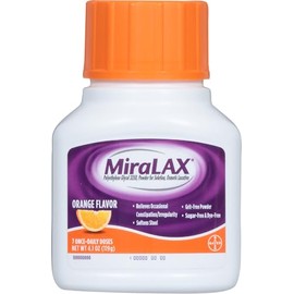 MiraLAX, Laxative Orange 7 Doses, 4.1 Ounce