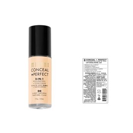 Milani | Base de Maquillaje Pigmentada 2 en 1 con Corrector a Prueba de Agua Tono Light Natural, Conceal and Perfect