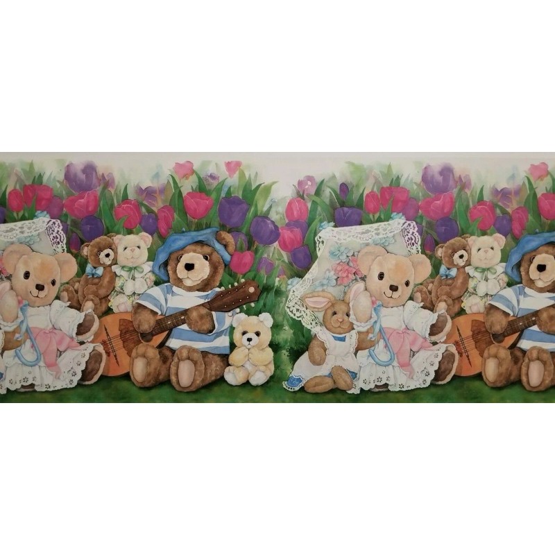 Imperial Decorative Stuffed Teddy Bears & Rabbit Wallpaper Border