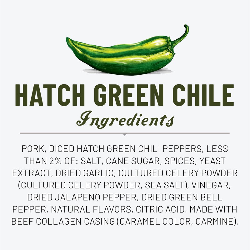 Duke's Pork Hatch Green Chile Smoked Shorty Sausages, 7g Protein