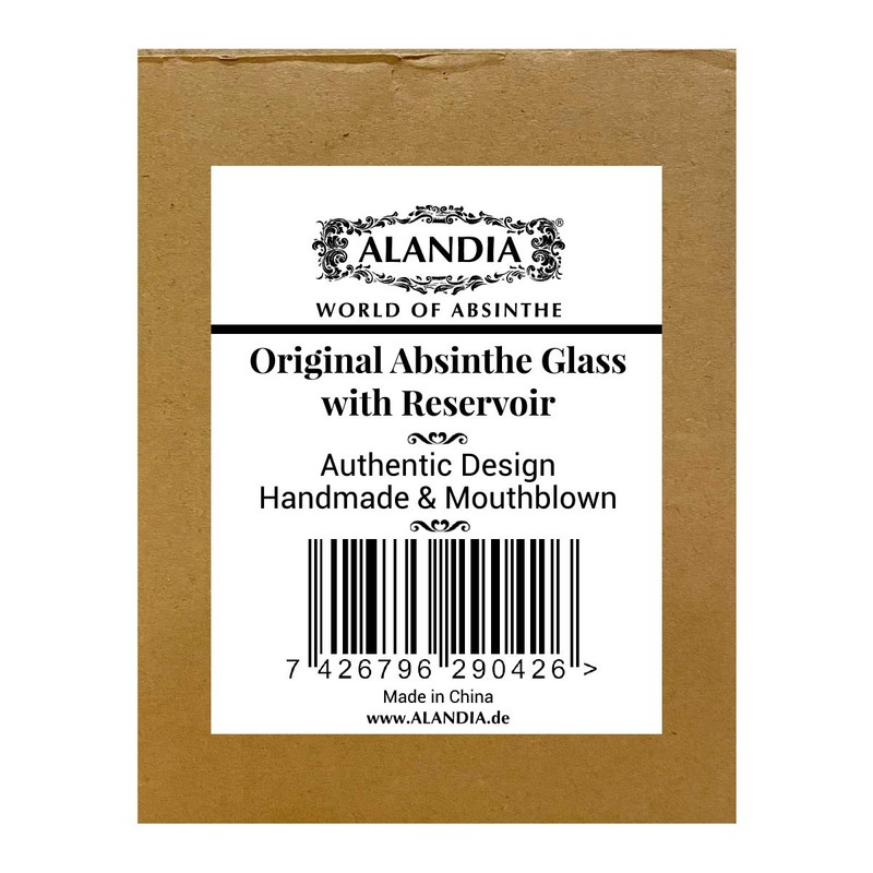 ALANDIA Original Absinthe Glass Pontarlier with Reservoir | Classic 19th