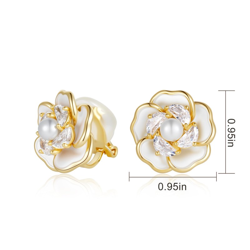 Clip On Earrings for Women 925 Sterling Silver Dangle Hypoallergenic