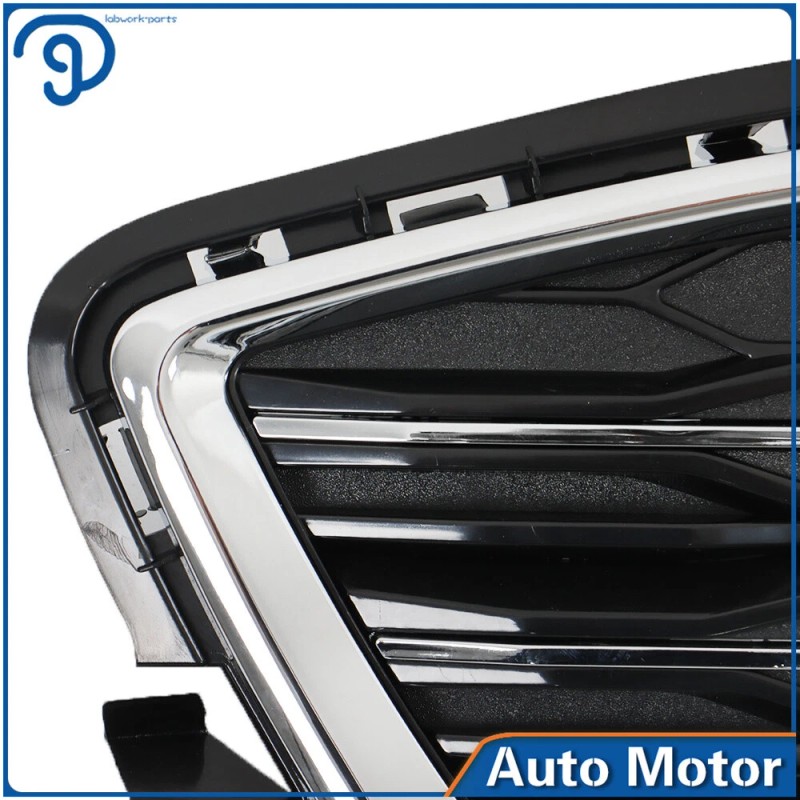 labwork Front Bumper Upper & Lower Grille Chrome & Black