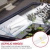 sourcing map Clear Plastic Hinges, Acrylic Hinges Small Hinge 100
