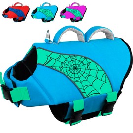 Fragralley Dog Life Jacket with High Buoyancy, Reflective Strips, Rescue Handle, Adjustable Fit, Quick Release Buckles, Tear-Resistant Nylon, Swim Life Vest for Small Medium Large Dogs