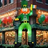 OurWarm 8FT St. Patrick's Day Inflatable Decorations Outdoor, Sitting Leprechaun