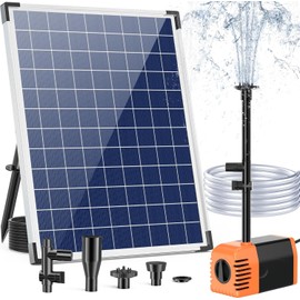 Antfraer 25W Solar Fountain Pump, Solar Water Pump 320GPH Flow Adjustable, Solar Powered Water Pump with 16.5Ft Cord Length for Small Pond, Fish Pond Bird