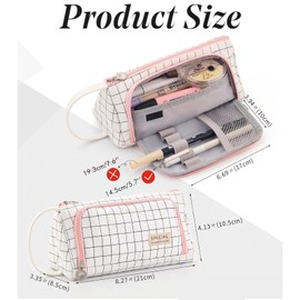 Big Capacity Pencil Case Large Pencil Pen Pouch Bag High Storage Case Middle School College Office Organizer for Student Teens Girls Adults,School Stuff,Pencil Pouch,Large Pencil case Big Capacity