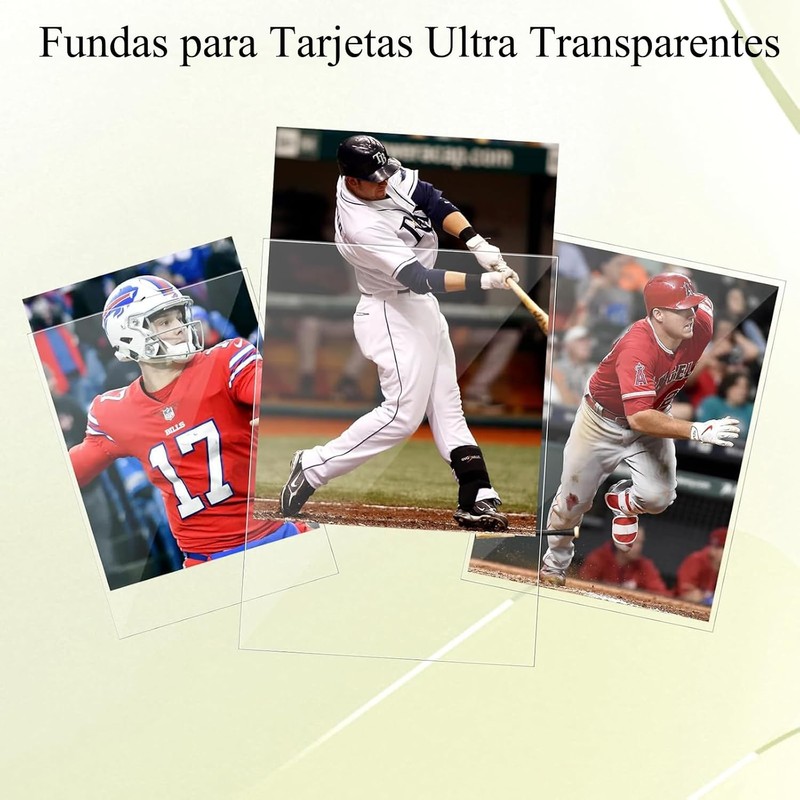 600PCS Fundas para Tarjetas, Protectores de Tarjetas Coleccionables, Protectores Transparentes