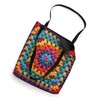 Granny Square Crochet Pattern Seventies Retro Tote Bag