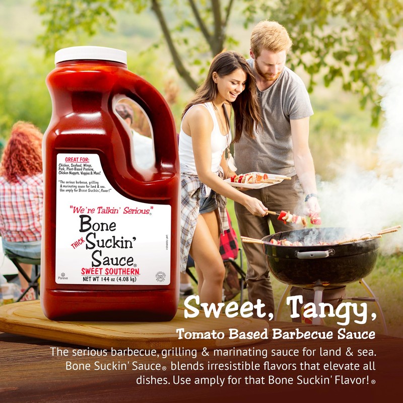 Bone Suckin' Sweet Southern Thick BBQ Sauce, 144 oz Bulk