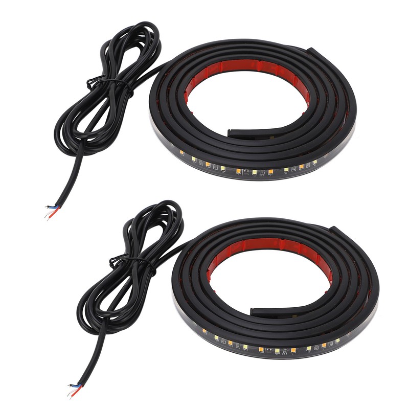 2pcs Running Board LED Lights 800LM White Amber 12V to