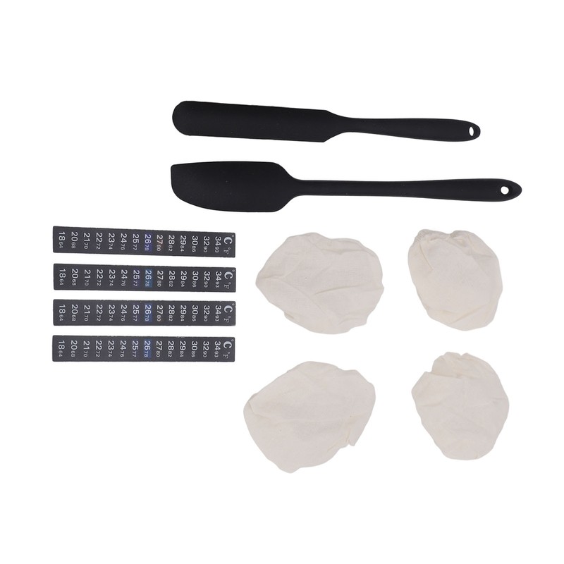Sourdough Starter Set with Thermometer Strip Cloth Cover Efficient Bread