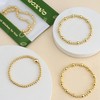 Reoxvo Gold Bracelets Stack for Women Non Tarnish Stretch Gold