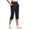 ISEEGZ 18" Dressy Capri Pants for Women High Waist Stretch