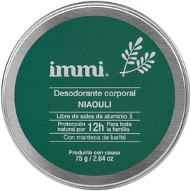 IMMI Desodorante Natural Niaouli (Menta) en Tarro 3 piezas y 1 Jabón Artesanal de ARROZ de 100g
