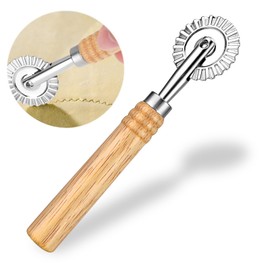 1 Pcs Pasta Wheel Ravioli Wheel with Roller Pizza Cutter Dumpling Lace Making Zinc Alloy Noodle Making Cutter for Kitchen