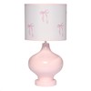 Lambs & Ivy Coquette Floral Aesthetic Pink Bows Lamp with