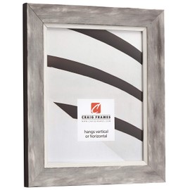 Craig Frames Aristocrat, 20 x 30 Inch Picture Frame Matted to Display a 16 x 24 Inch Photo, White and Silver