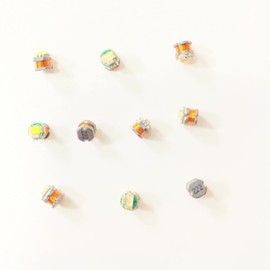 Taidacent 80mm Remote 5V Wireless LED Coil and 10PCS Colorful Wireless LEDs Wireless LED Induction Wireless Charging Module (Only 10 Blue Wireless LEDs Without Transmitter Coil)