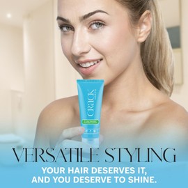 CRACK HAIR FIX Styling Creme - Multi-Tasking, Anti-Frizz, Leave-In Styling Aid With Protection from Humidity, Chlorine, Heat Treatments & Sun ( 2.5 Oz / 75 Milliliter - PACK OF TWO )