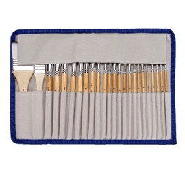 24PCS Paint Brushes Set Kit Artist Professional Paintbrush Round Brushes with Nylon Hair for Acrylic Aquarelle Watercolor Gouache Face Painting Great Art Drawing Supplies for Painter Students Beginners