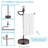 ROLABAM Heavy Weighted Hand Towel Holder(with Crystal Ball) Standing Hand