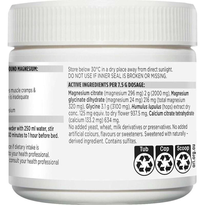 Blackmores Sleep Sound Magnesium Powder 187.5g
