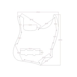 KAISH 10-Hole Metal Anodized Aluminium J Bass Style Pick Guard Modern Style Bass Pickguard for USA/Mexico Jazz J Bass Silver