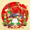 Furoshiki Furoshiki Saijiki, Seasonal Pattern, 100% Cotton, Small Furoshiki Tapestry