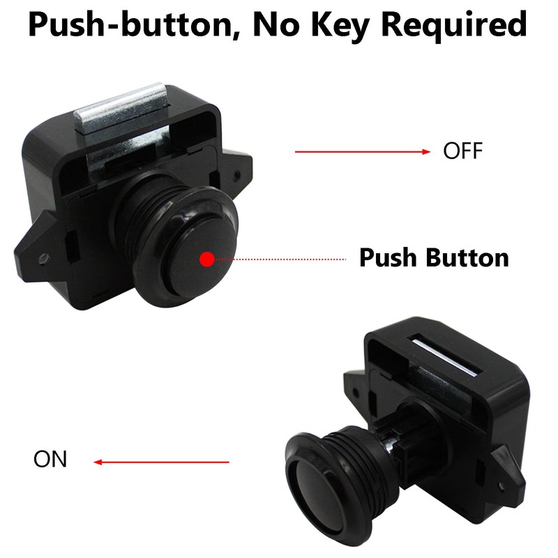 AcbbMNS 5PCS Push Button Latch Locks Keyless Cabinet Drawer Catch
