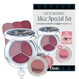 Glowing Lip & Cheek 3-Color Pot Project Set (653 & E03), Korean Cosmetics Dint (603 & E03)