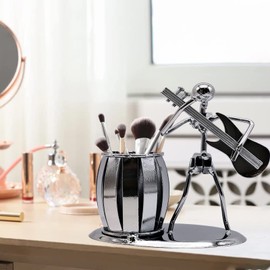 OVBOVA Guitar Pen Holder Metal Pencil Holder Creative Desktop Accessories Pen Holder for Gift, Home Office School Stationary Organiser