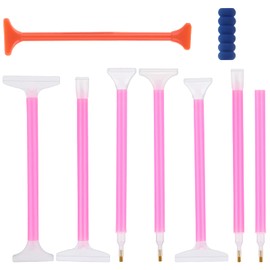 Lusofie 9 Pcs Diamond Painting Pens 5D DIY Diamond Embroidery Pen Point Drill Pen Diamond Painting Tools Diamond Painting Accessories for Nail Gems Crystals DIY Nail Art Crafts